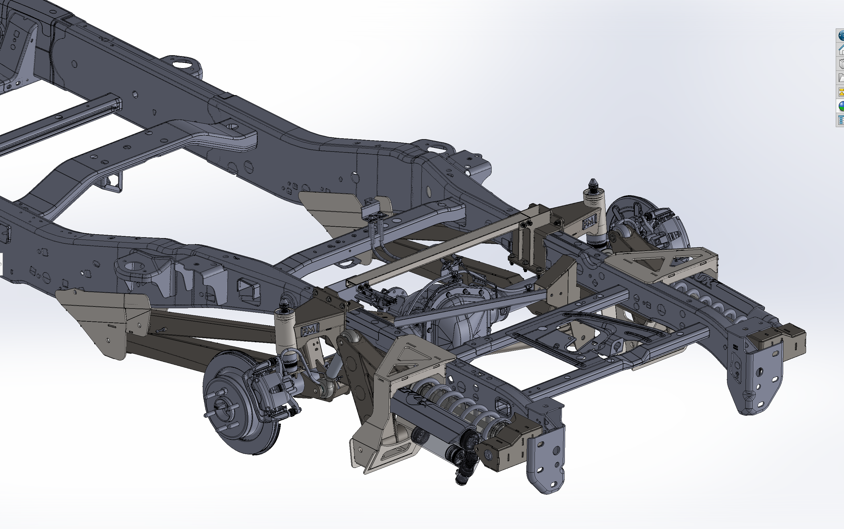 Long travel 5-link rear suspension conversion kit for 2017-2020 Raptor and F150, featuring 19 inches of travel.