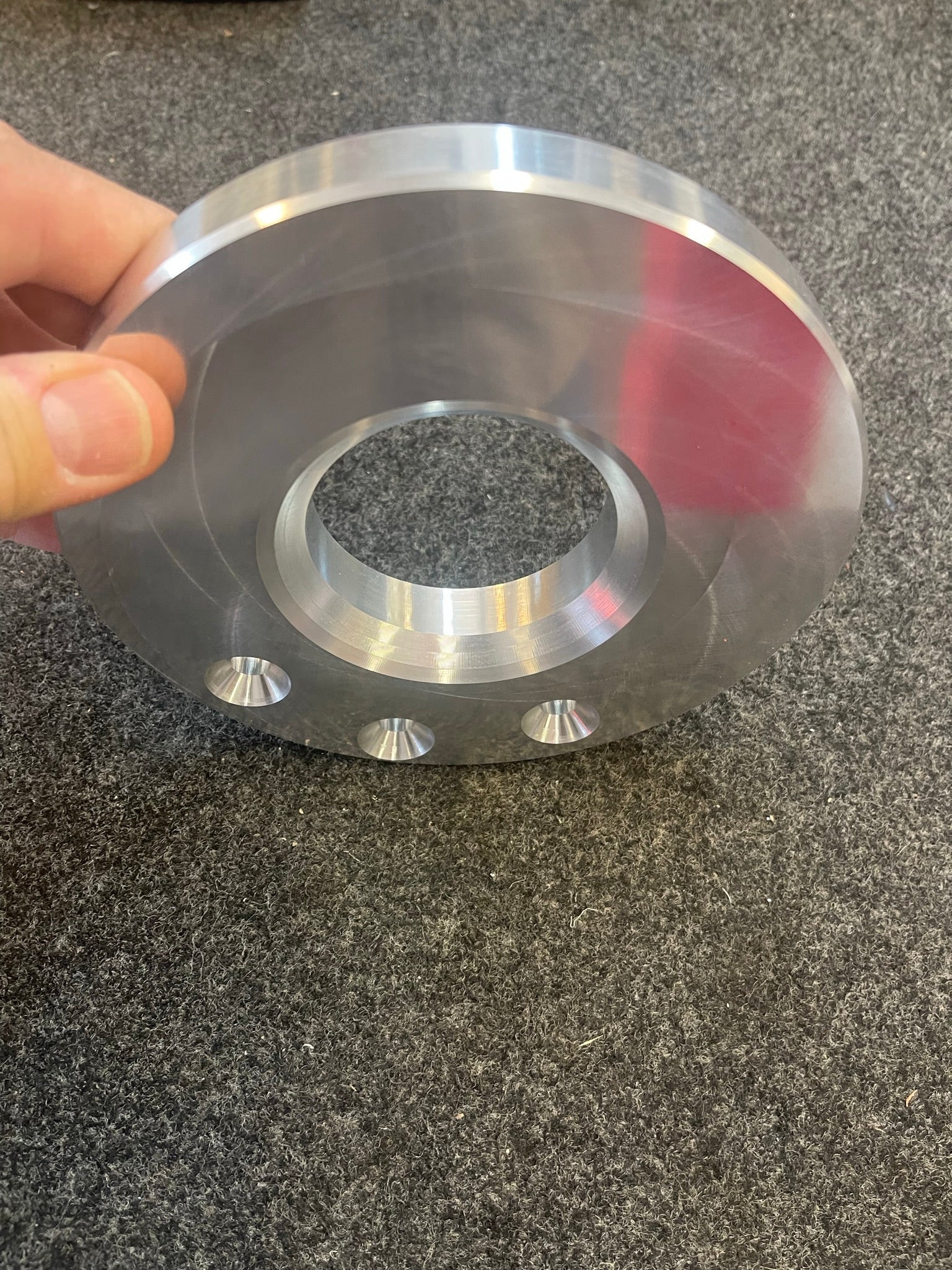 2021 and up Raptor rear spring 3/4 inch spacer lift kit by Foutz Motorsports, showcasing a durable aluminum spacer.