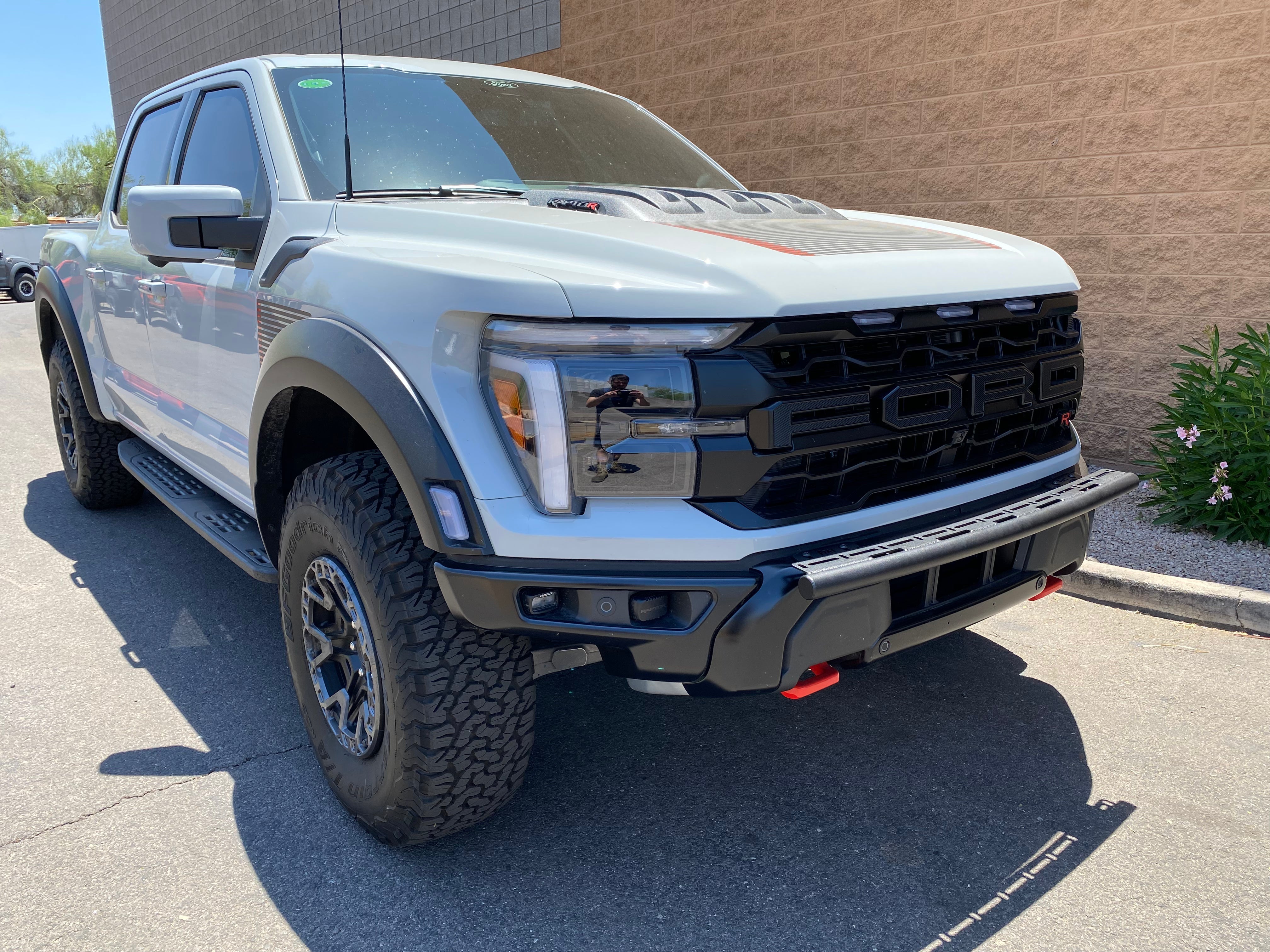 2024 Raptor front light mount kit for modular bumper, compatible with various light options, enhancing off-road visibility.