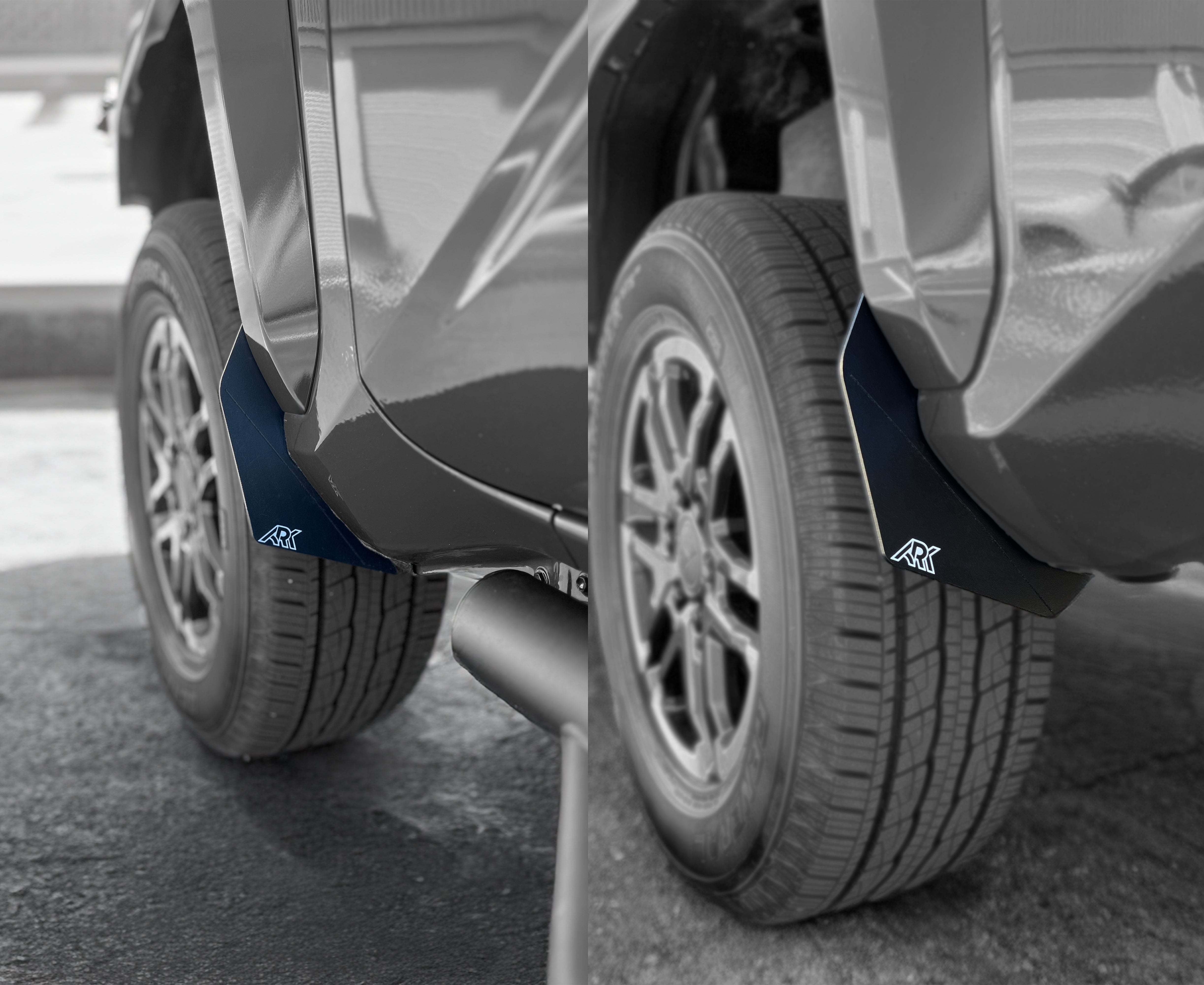 2024+ Toyota Tacoma TriXpoly splash guards and mudflaps designed for enhanced protection and style.