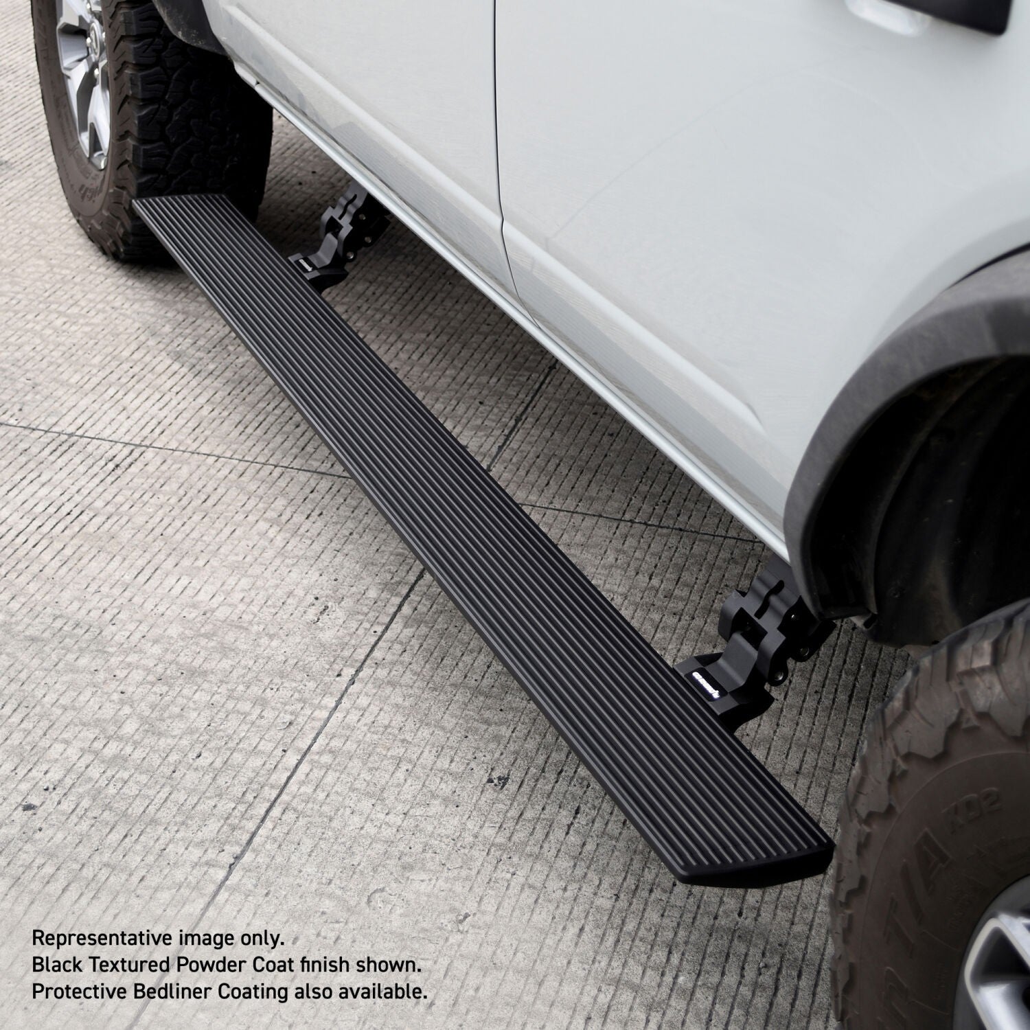 RealTruck VoltStep Electric Running Board Kit Protective Bedliner Coating 2009-2018 Dodge Ram 1500 Extended Cab Go Rhino