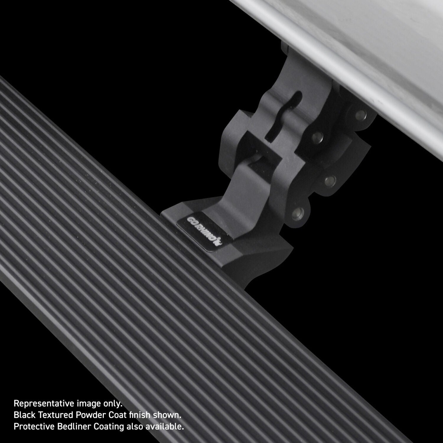 RealTruck VoltStep Electric Running Board 80 Inch Kit Protective Bedliner Coating 2019-2026 Ram 1500 Quad Cab Go Rhino