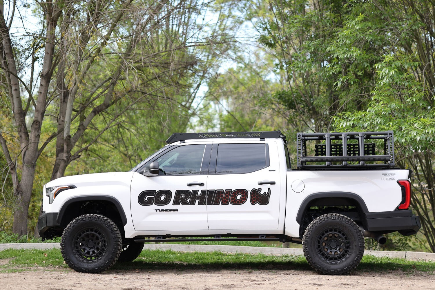 RealTruck VoltStep Electric Running Board Kit Textured Black 2022-2026 Toyota Tundra 4 Door CrewMax Cab Go Rhino