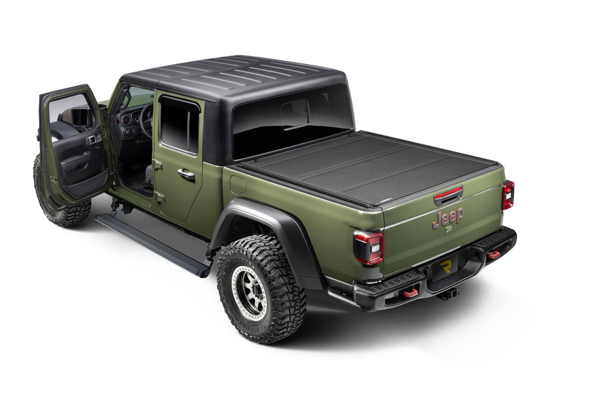 RealTruck VoltStep Electric Running Board Kit Textured Black 2020-2025 Jeep Gladiator Go Rhino