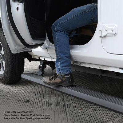 RealTruck VoltStep Electric Running Board Kit Textured Black For 2007-2018 Jeep Wrangler JK 2 door Go Rhino