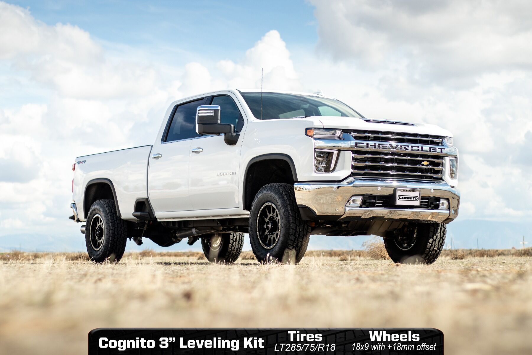 3-Inch Elite Leveling Kit with Fox 2.5 Elite Performance Series Shocks for 2020-2024 Silverado/Sierra 2500/3500 2WD/4WD Cognito