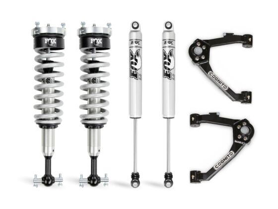 3-Inch Performance Leveling Kit With Fox 2.0 Ifp Shocks For 2014-2018 Silverado/ Sierra 1500 2WD/4WD With OEM Stamped Steel/ Cast Aluminum Control Arms Cognito