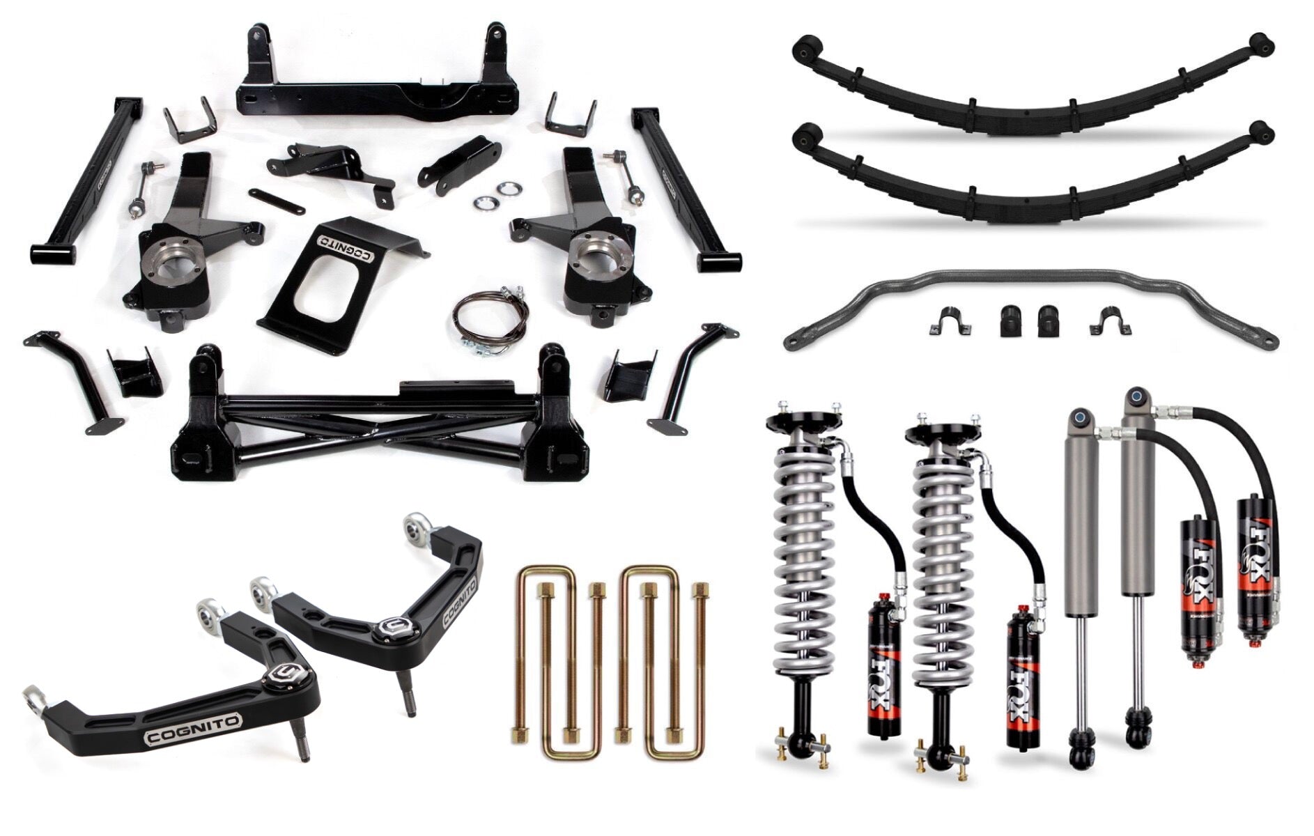 8-Inch Elite Billet Uca Lift Kit with Fox 2.5 Elite Performance Series Shocks for 19-25 Silverado/Sierra 1500 2WD/ 4WD, Including AT4, AT4X, Trail Boss, & ZR2 Cognito