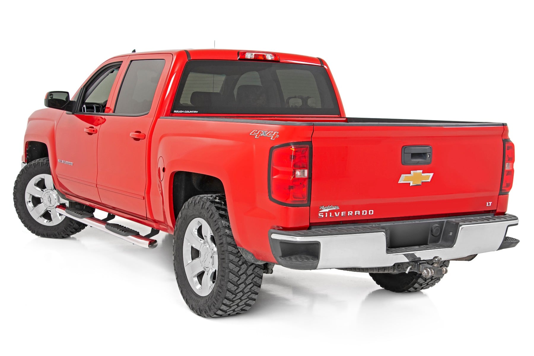 Oval Nerf Steps Stainless Crew Cab DEF Tank Silverado/Sierra 1500/2500HD/3500HD (07-19 & Classic) Rough Country