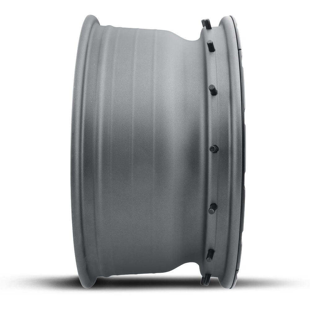Hammer Pro 17 X 8.5 / 5 X 5 -6MM Offset 4.5 Inch Back Space Charcoal W/ Black Ring, ICON Alloys