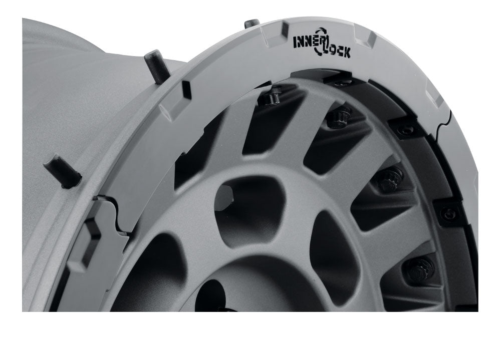 Hammer Pro 17 X 8.5 / 5 X 5 -6MM Offset 4.5 Inch Back Space Charcoal W/ Black Ring, ICON Alloys