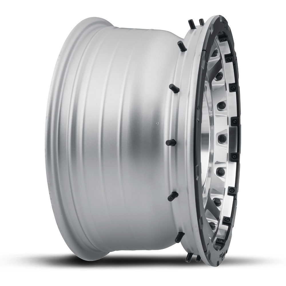 Hammer Pro 17 X 8.5 / 6 X 5.5 0MM Offset 4.75 Inch Back Space Silver Machined W/ Black Ring, ICON Alloys