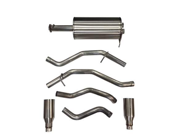 2019 Ram 1500 V8 3.0 Inch Cat-Back Exhaust System Single 5.0 Inch Tips Satin Polished Sport Sound Level Corsa Performance