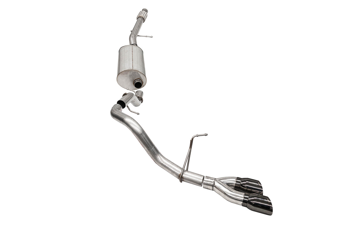3.0 Inch Single Side Exit Cat-Back Exhaust System with Twin 4.0 Inch Black Tips 21-25 Chevrolet Suburban 134.1 Inch Wheel Base Corsa Performance