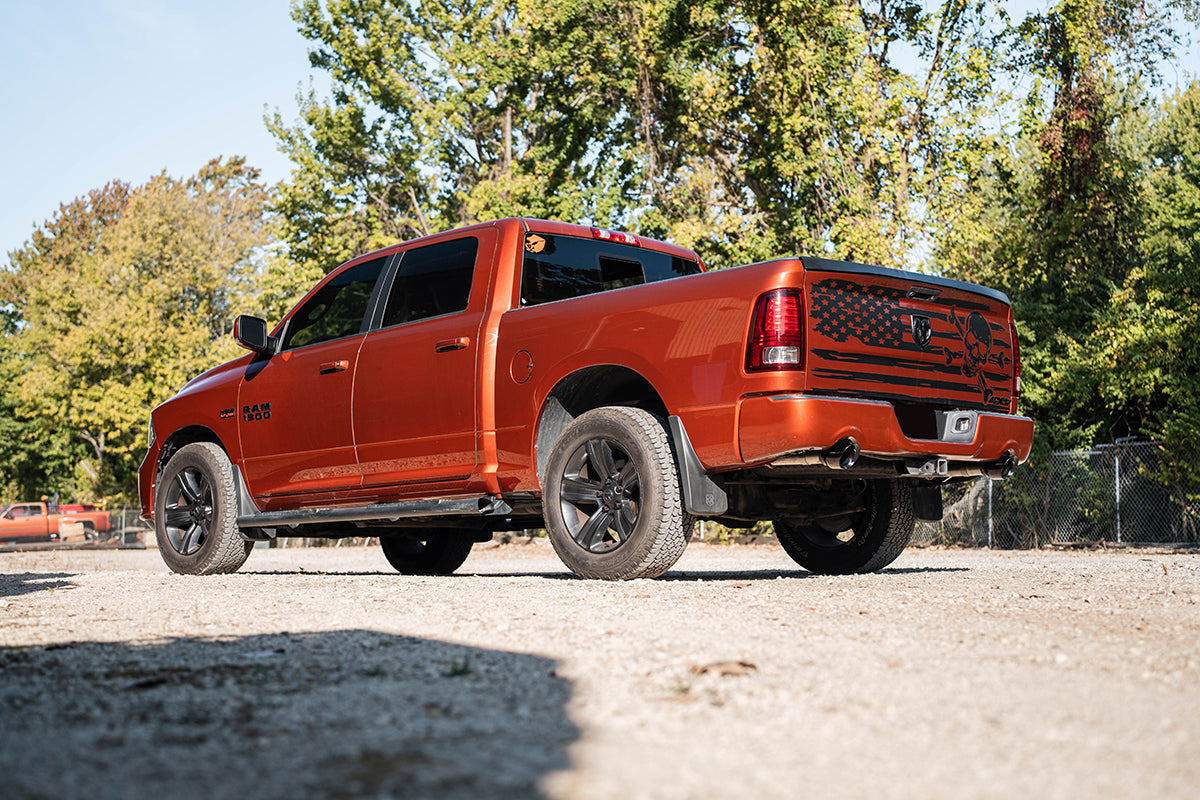 3 Inch Cat-Back Exhaust 4 Inch Black Pro-Series Slash Cut Twin Tip 09-23 RAM 1500 140.5 Inch Wheel Base Corsa Performance