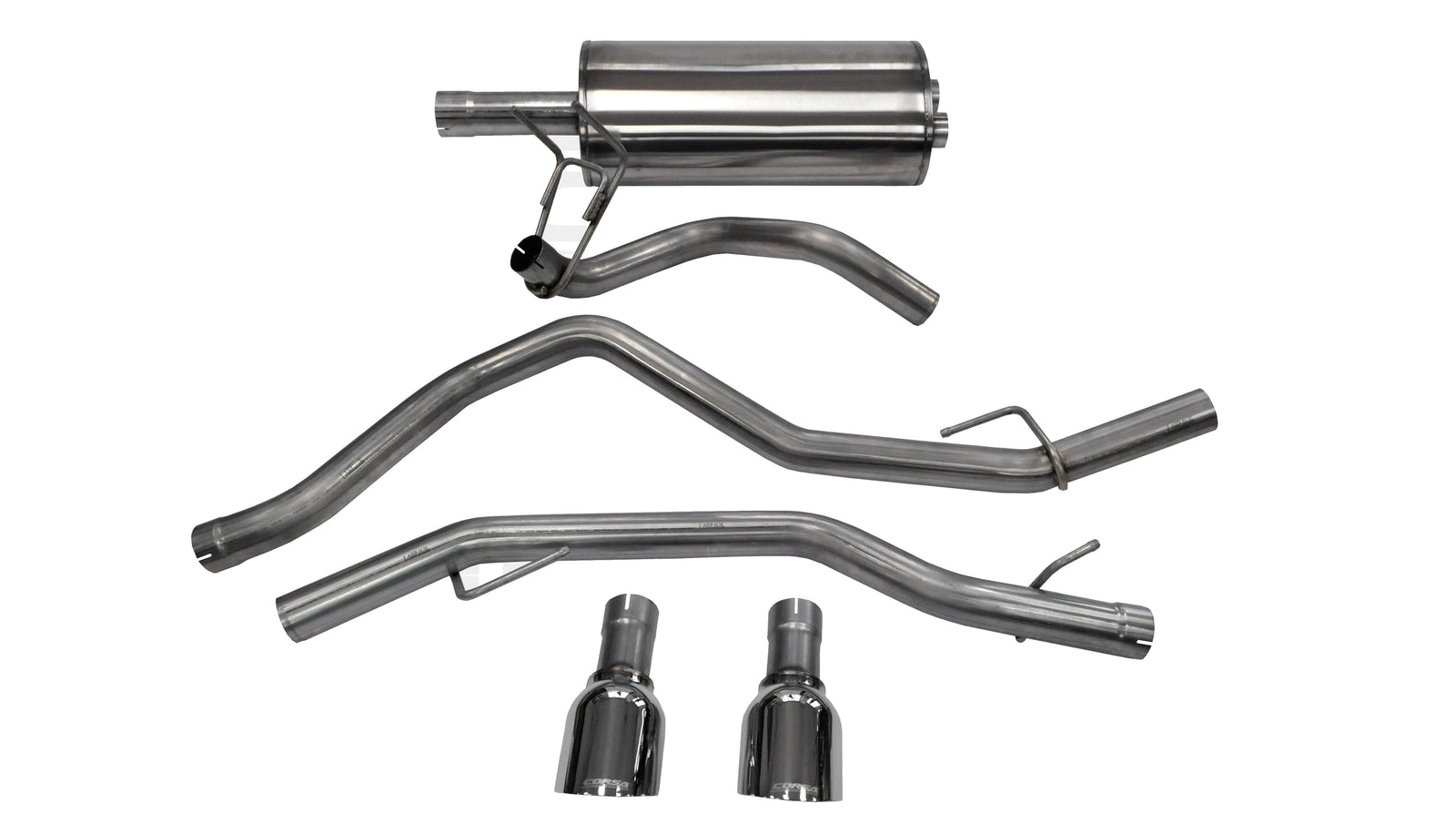 3 Inch Cat-Back Exhaust 4 Inch Polished Pro-Series Slash Cut Twin Tip 09-23 RAM 1500 140.5 Inch Wheel Base Corsa Performance