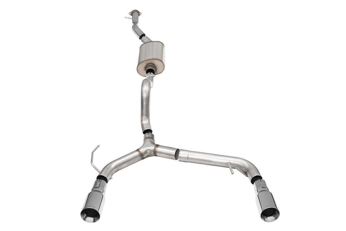 2.75 Inch Cat-Back Single Side Exit Exhaust System with Single 4.0 Inch Straight-Cut Polished Tips 21-25 Ford Bronco 4 Door Corsa Performance