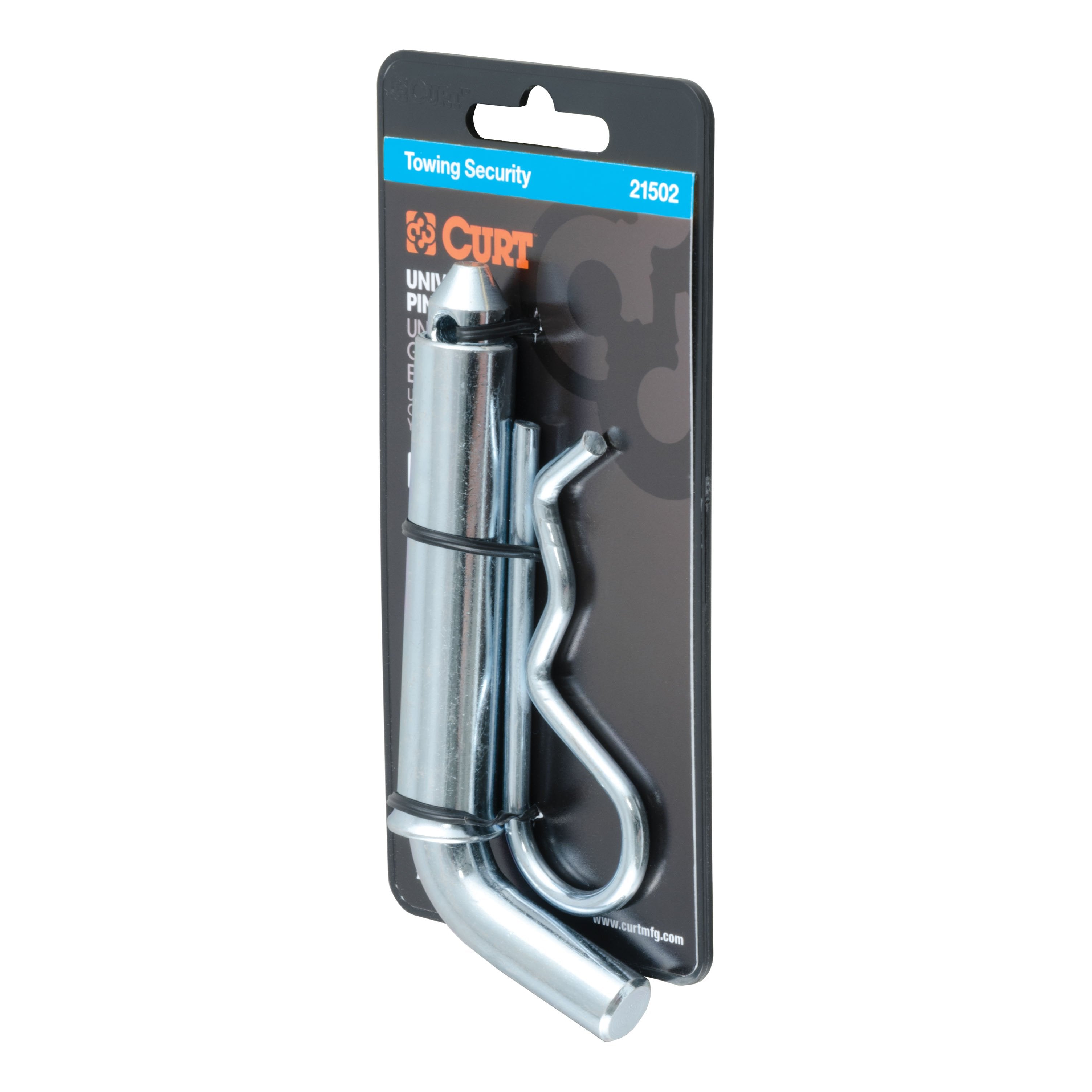 CURT Trailer Hitch Pin & Clip, 1/2-Inch Diameter with 5/8-Inch Adapter, Fits 1-1/4 or 2-Inch Receiver Model 21502