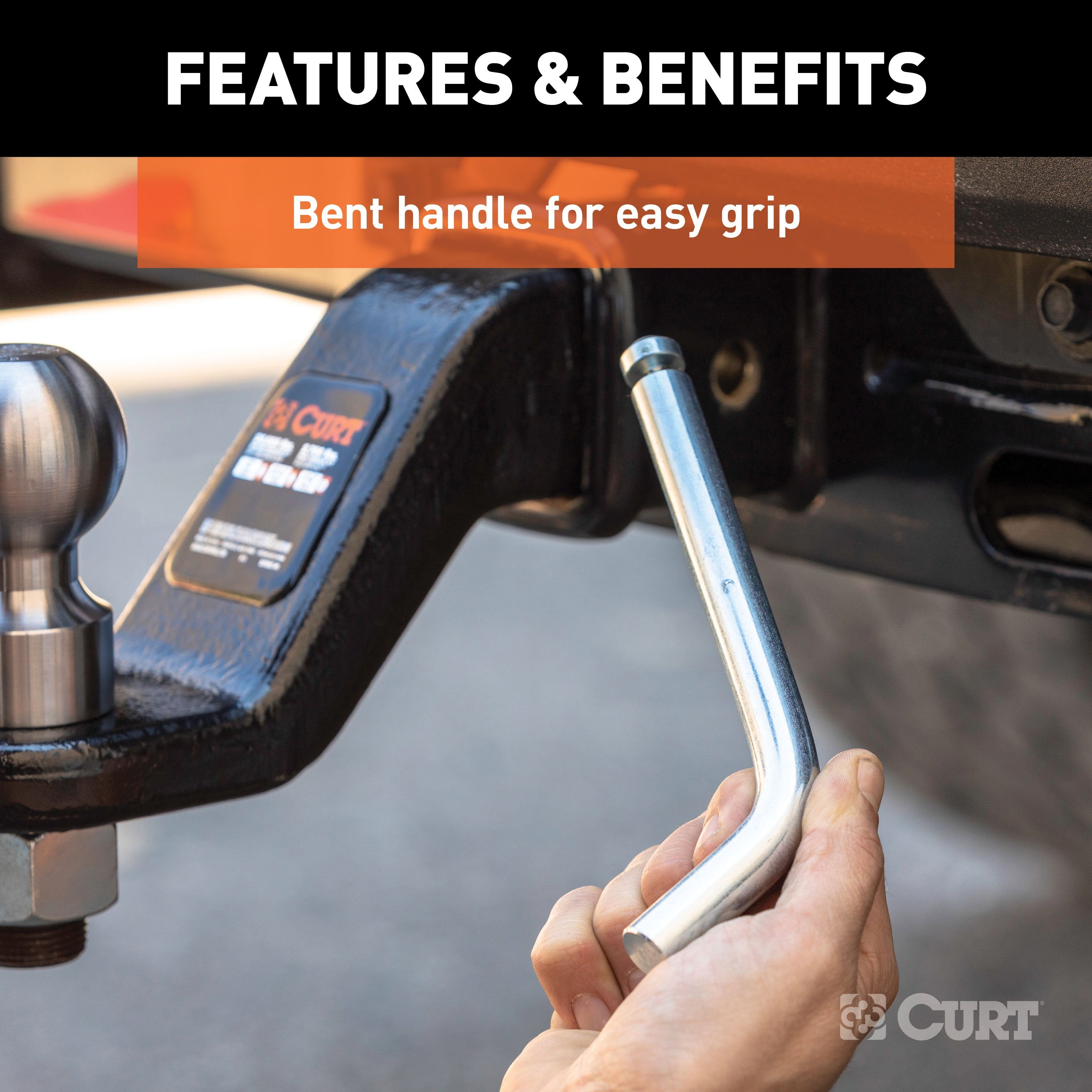 CURT Heavy-Duty Trailer Hitch Pin & Clip with Grooved Head, 5/8-Inch Diameter, Fits 2-1/2 or 3-Inch Receiver Model 21507