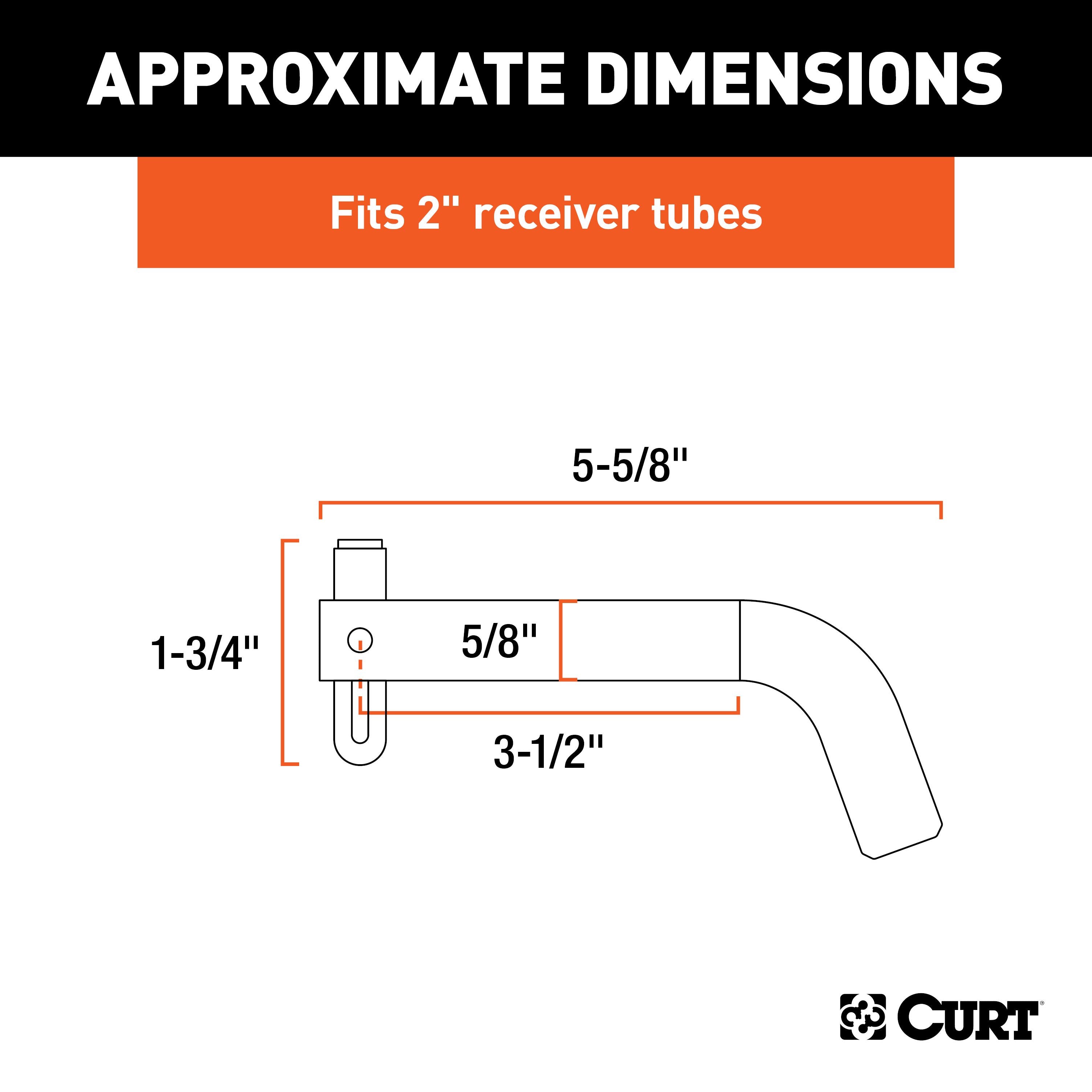 CURT Swivel Trailer Hitch Pin, 5/8-Inch Diameter, Fits 2-Inch Receiver Model 21551