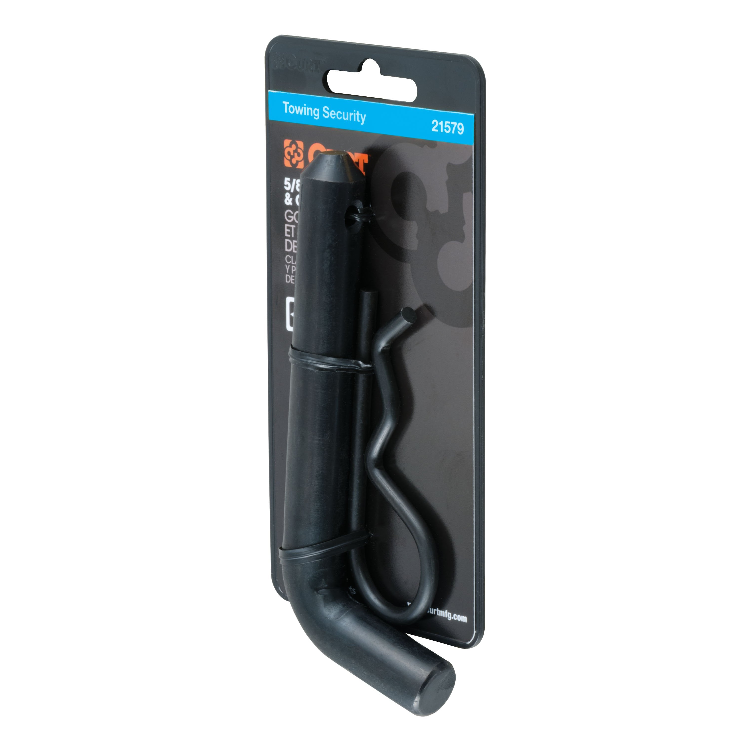 CURT Black Trailer Hitch Pin & Clip, 5/8-Inch Diameter, Fits 2-Inch Receiver Model 21579