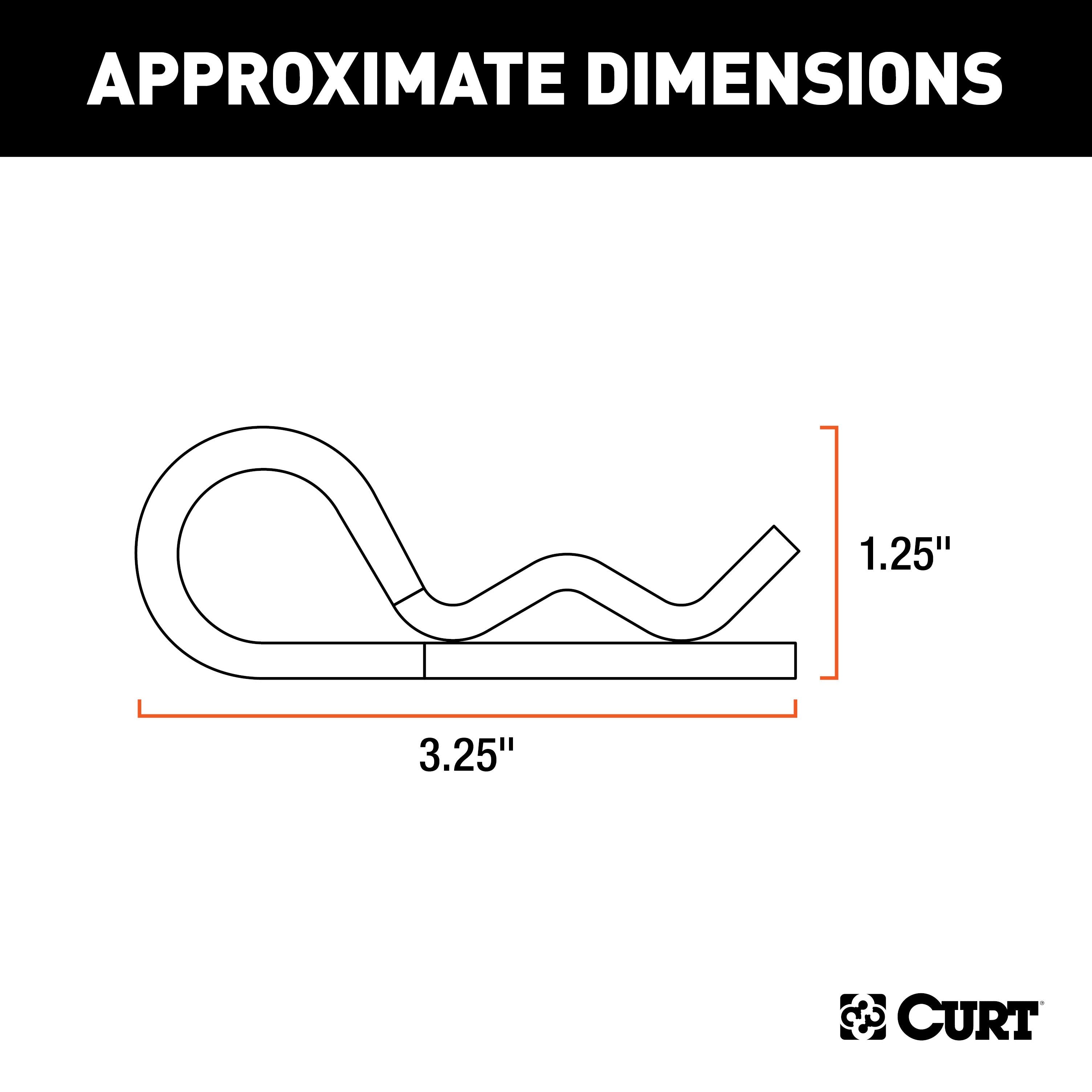 CURT Trailer Hitch Clip for 1/2 or 5/8-Inch Pin Model 21601