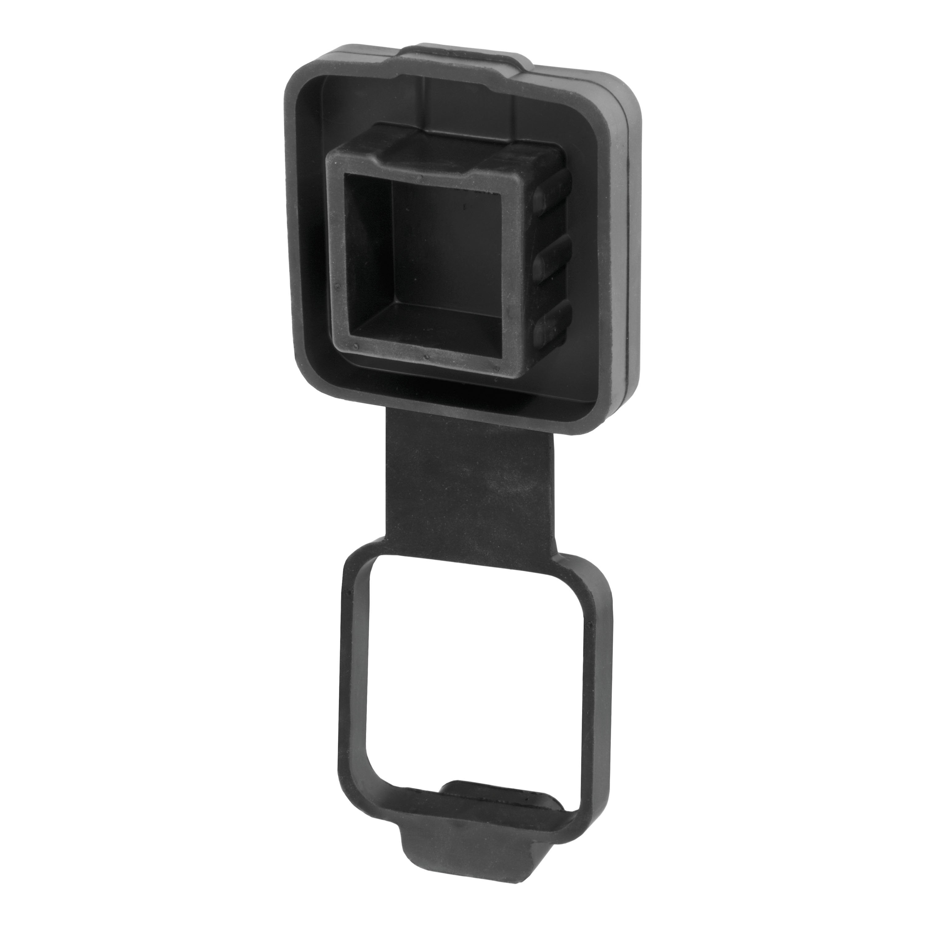 CURT Rubber Trailer Hitch Cover with 4-Way Flat Wiring Holder, Fits 2-Inch Receiver Model 21728