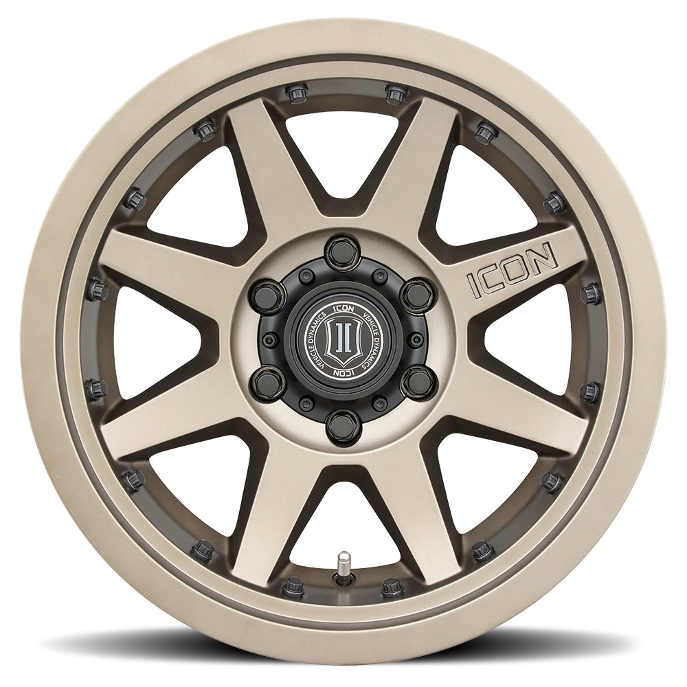 Rebound Pro 17 X 8.5 / 5X4.5 / 0MM / 4.75 Inch Back Space Bronze, ICON Alloys