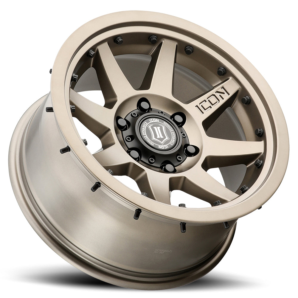 Rebound Pro 17 X 8.5 / 6X5.5 / 0MM / 4.75 Inch Back Space Bronze, ICON Alloys