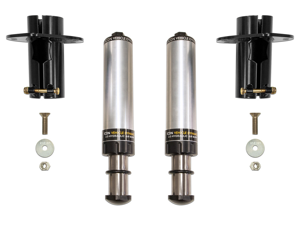 2020-2023 Jeep Gladiator/2018-2023 Wrangler JL/2007-2018 Wrangler JK Front 2.0 Hydraulic Bump Stop Kit Icon Vehicle Dynamics