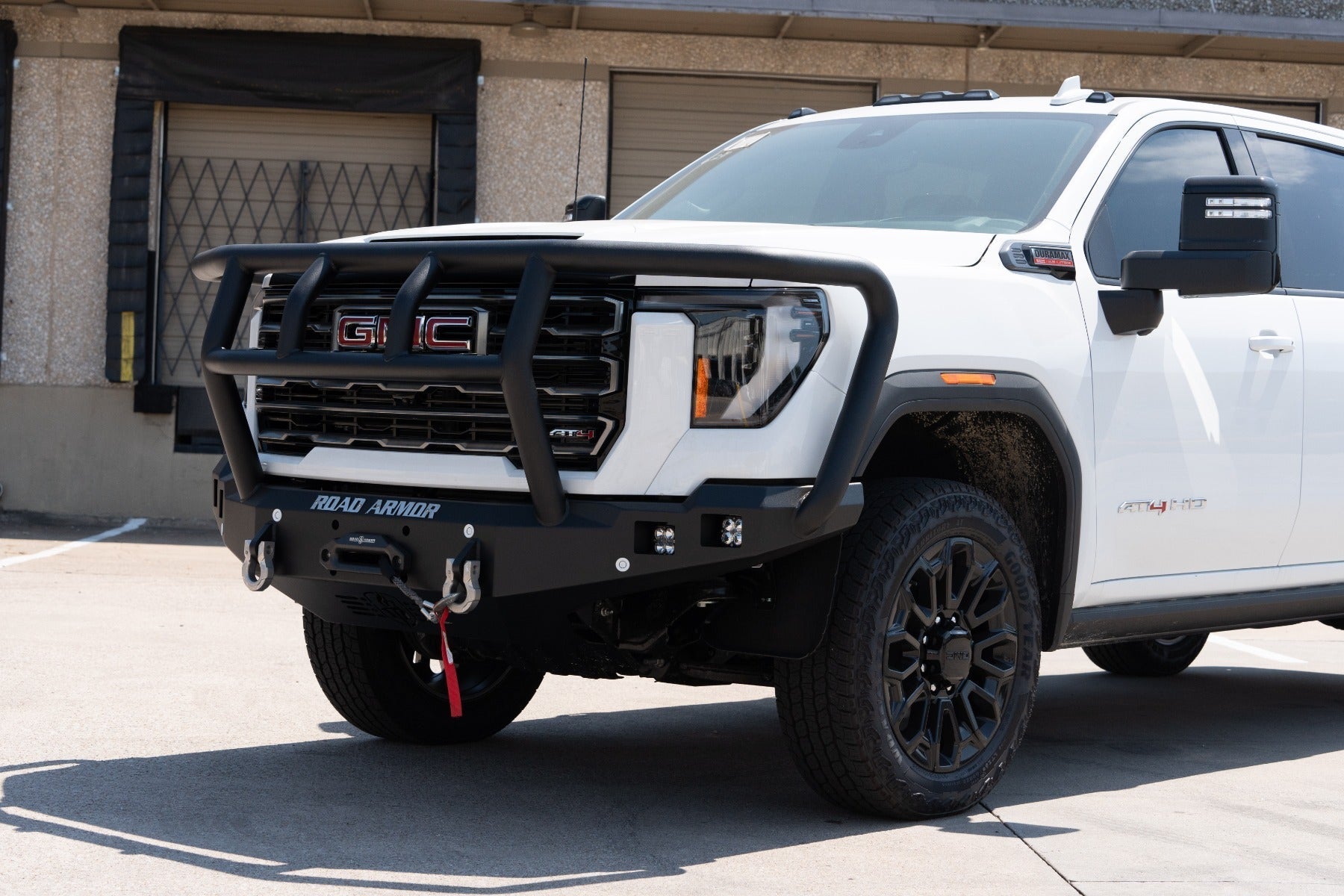 Stealth Front Winch Bumper Titan II Guard - Texture Black 2024-2025 GMC 2500 3500