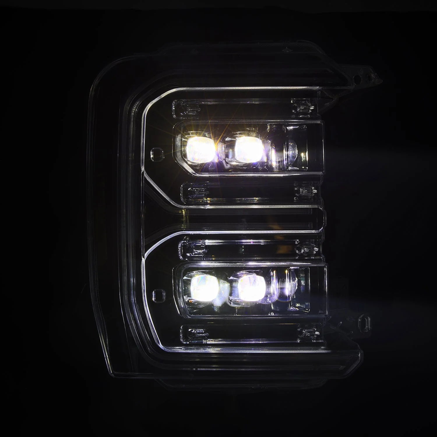 AlphaRex 23-26 Ford F-250 SD NOVA LED Proj Headlights Alpha Blk w/Activ Light/Seq Signal/Switchback