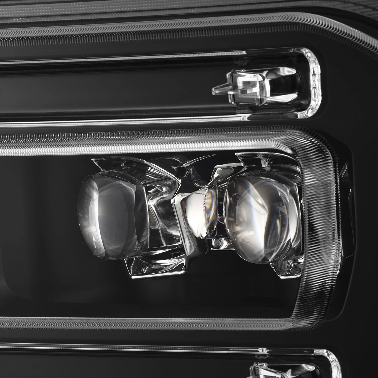 AlphaRex 23-26 Ford F-250 SD NOVA LED Proj Headlights Blk w/Activ Light/Seq Signal/Switchback
