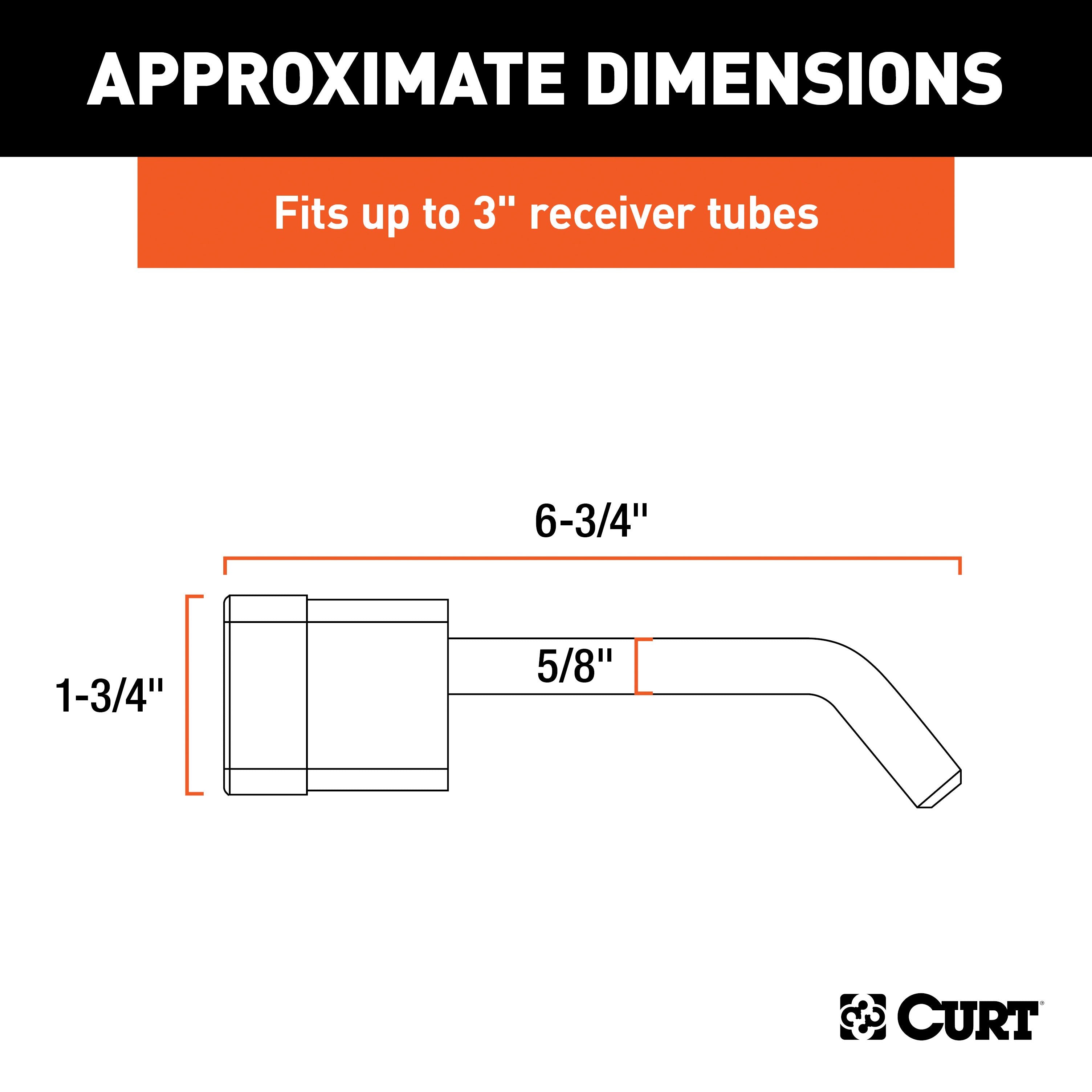 CURT Trailer Hitch Lock, 5/8-Inch Pin Diameter, Fits 2, 2-1/2 or 3-Inch Receiver Model 23021