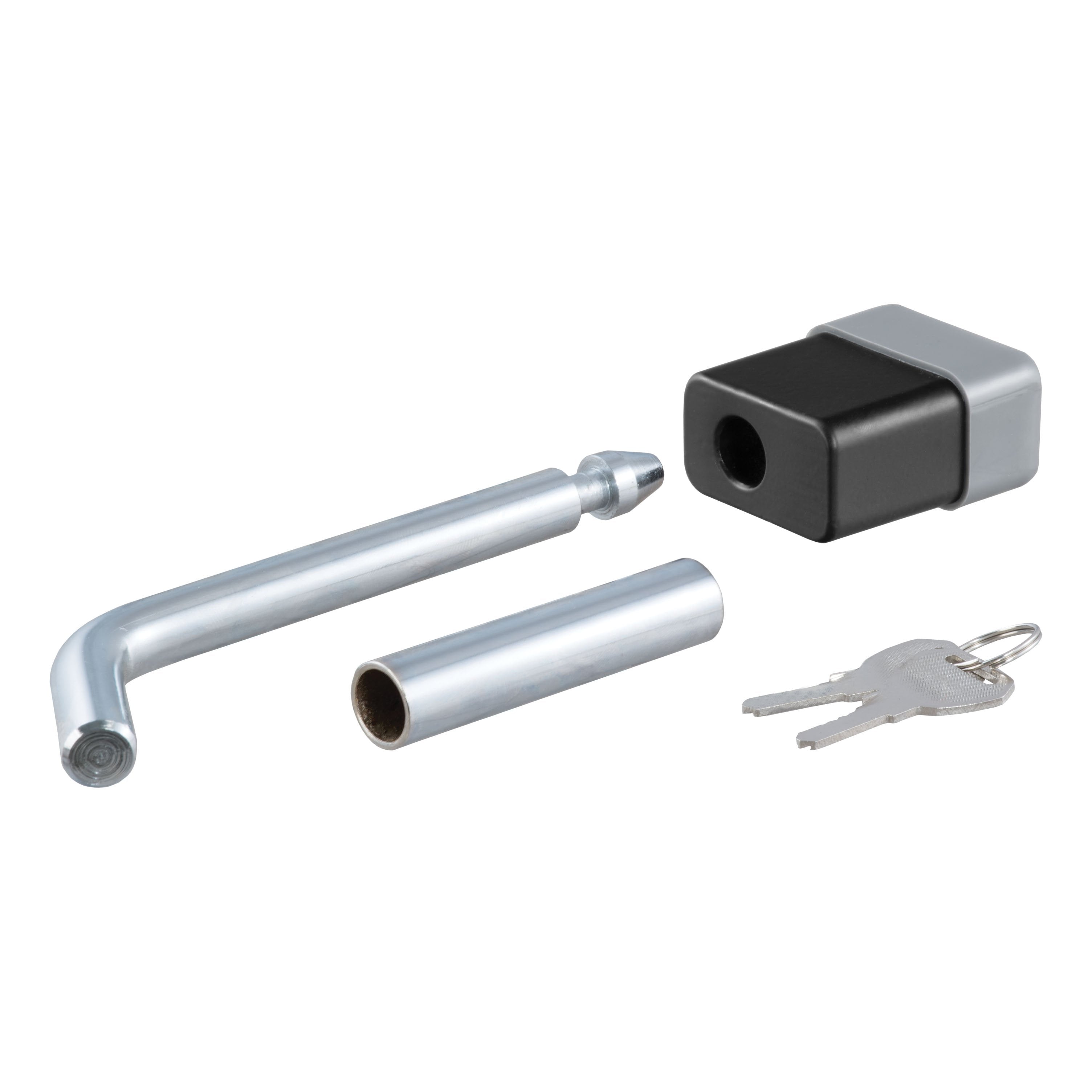 CURT Trailer Hitch Lock, 1/2-Inch Pin Diameter, 5/8-Inch Adapter, Fits 1-1/4 or 2-Inch Receiver Model 23024