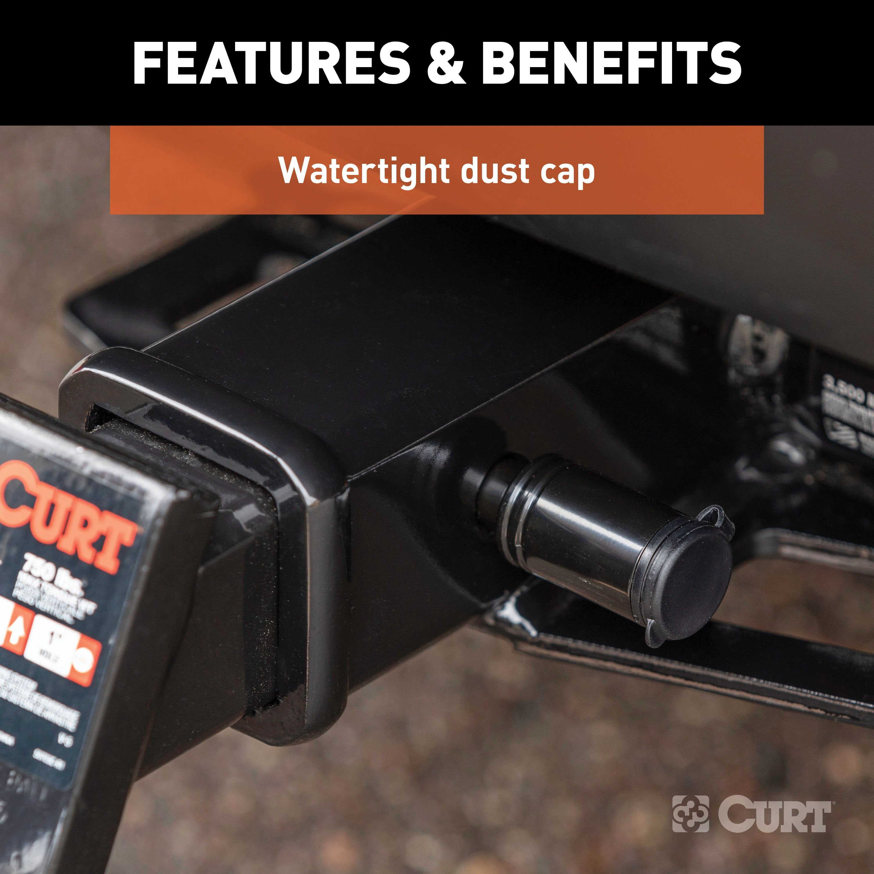 CURT Black Trailer Hitch Lock, 5/8-Inch Pin Diameter, Fits 2-Inch Receiver Model 23518