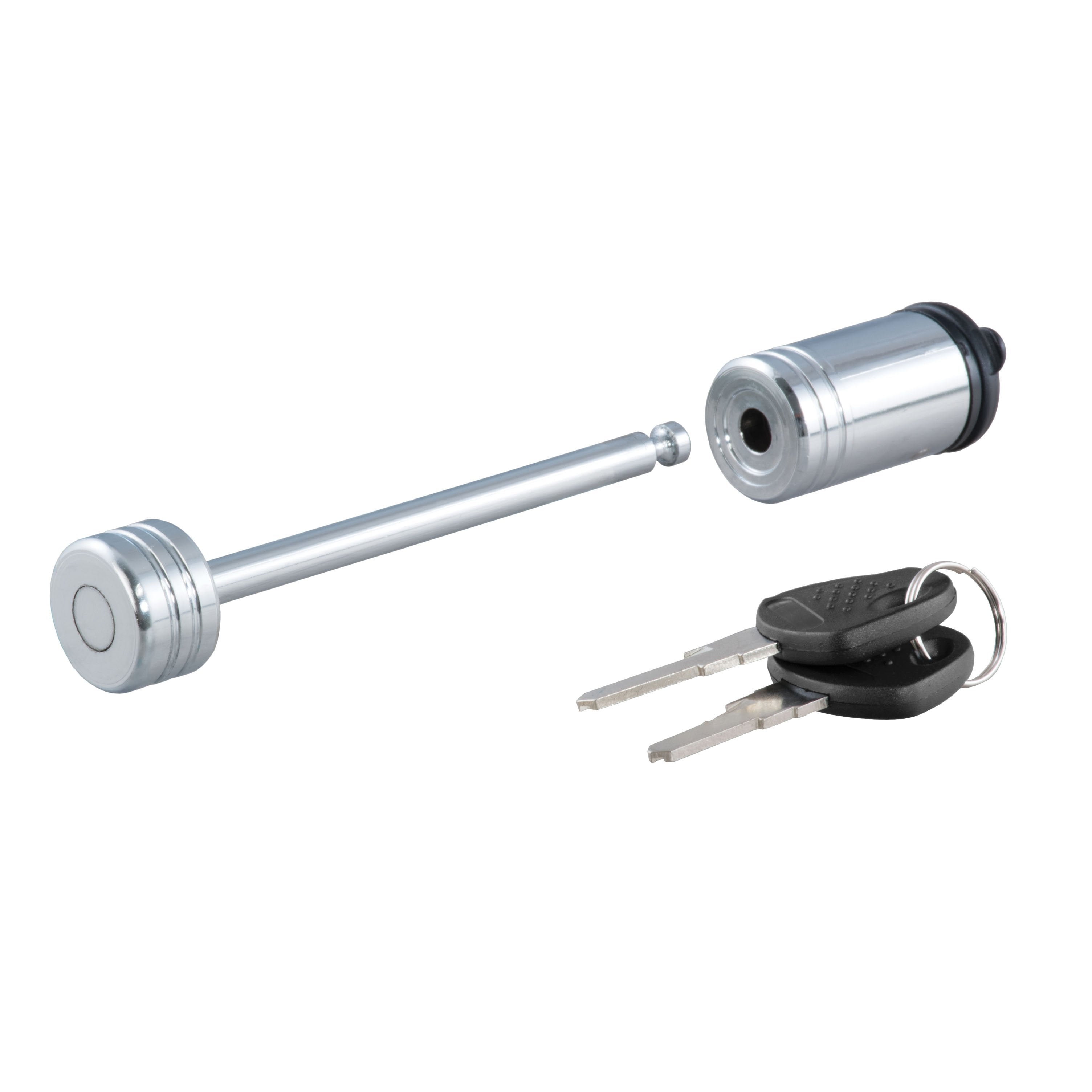 CURT Chrome Trailer Tongue Coupler Lock, 1/4-Inch Pin Diameter, Up to 3-3/8-Inch Span Model 23523