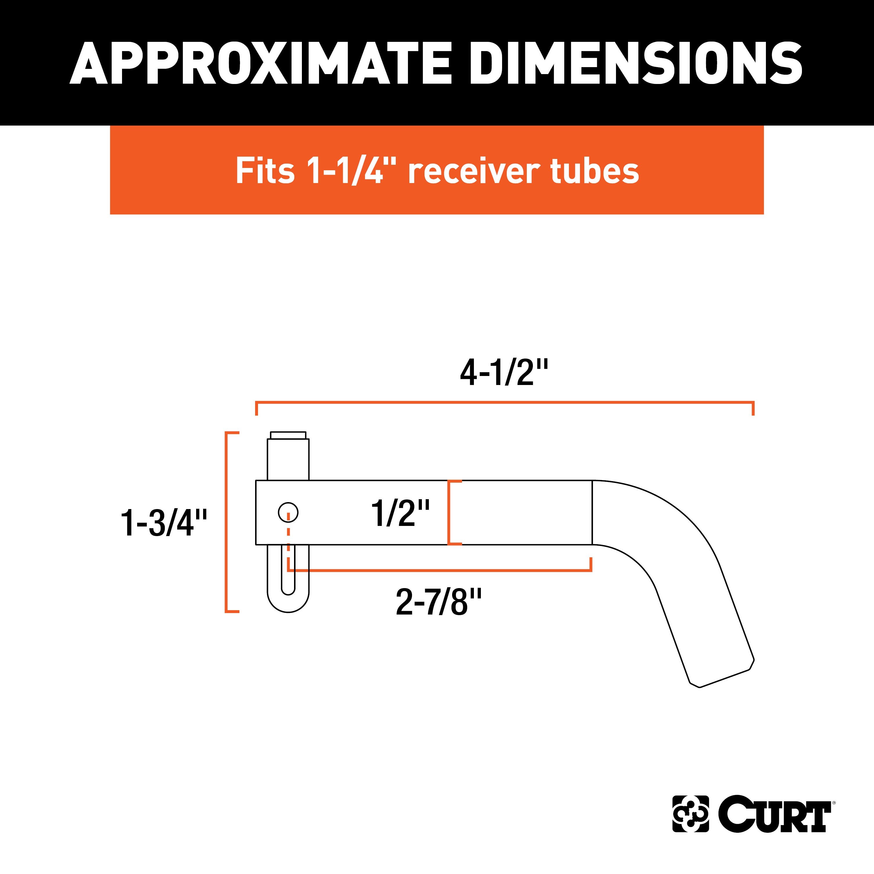 CURT Stainless Steel Swivel Trailer Hitch Pin, 1/2-Inch Diameter, Fits 1-1/4-Inch Receiver Model 23581