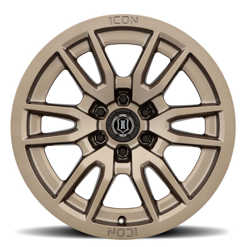 Vector 6 17 X 8.5 / 6 X 135 / 6MM / 5 Inch Back Space Bronze, ICON Alloys