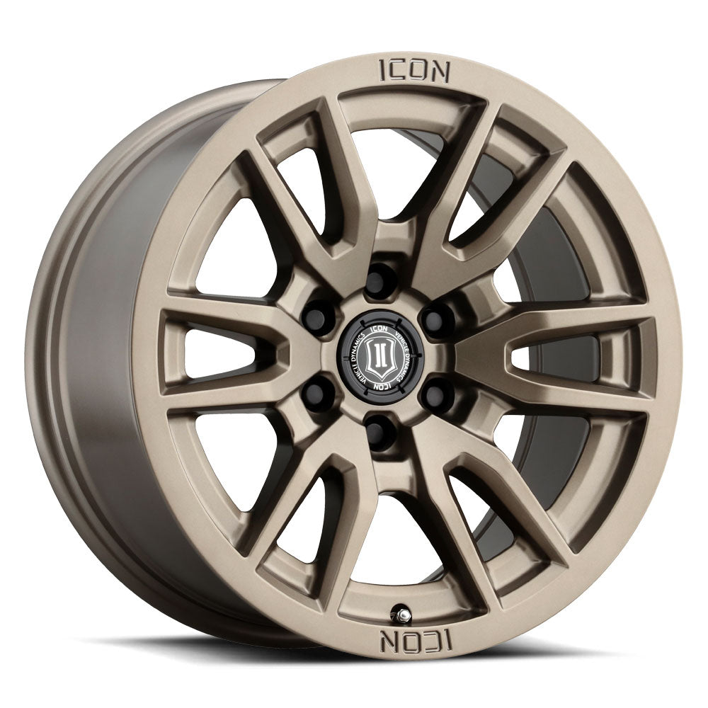 Vector 6 17 X 8.5 / 6 X 5.5 / 0 MM / 4.75 Inch Back Space Bronze, ICON Alloys