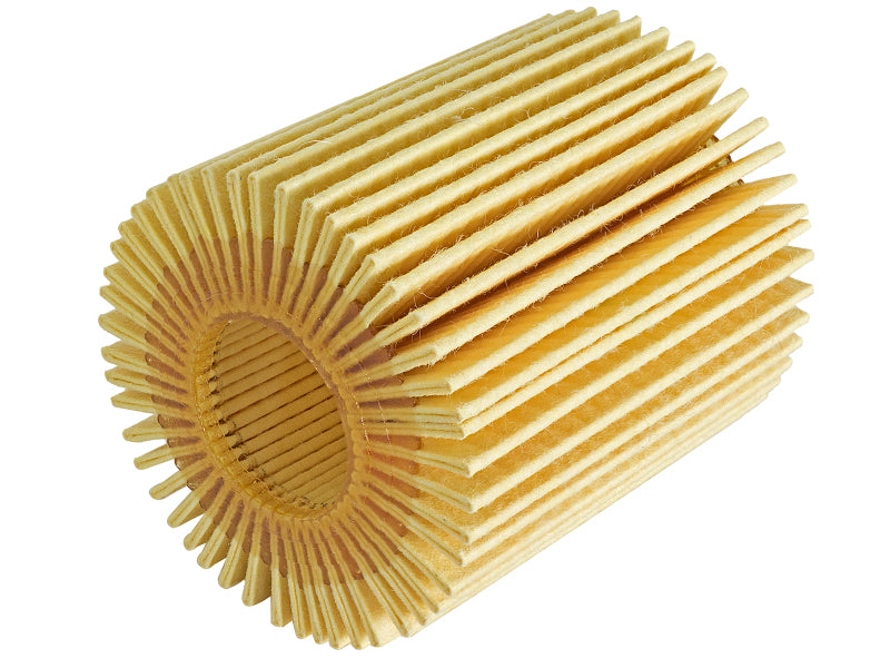 AFE ProGuard oil filter featuring a cylindrical design with pleated paper for efficient filtration in vehicles.