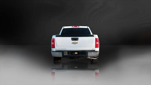 Silverado 3.0 Inch Cat-Back Single Side Exit with Single 4.0 Inch Polished Slash Cut Tip Sport Sound 03-06 Silverado 1500 SS 6.0 Liter Corsa Performance