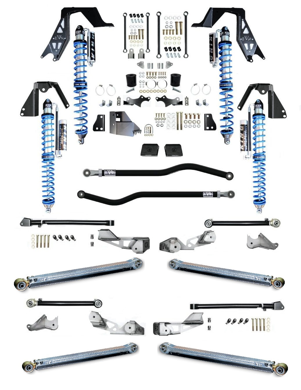 Jeep Wrangler 392 3-5 inch LIFT KING 2.5 inch COILOVER PRO SUSPENSION SYSTEMS ( 4-Door ) JEEP WRANGLER