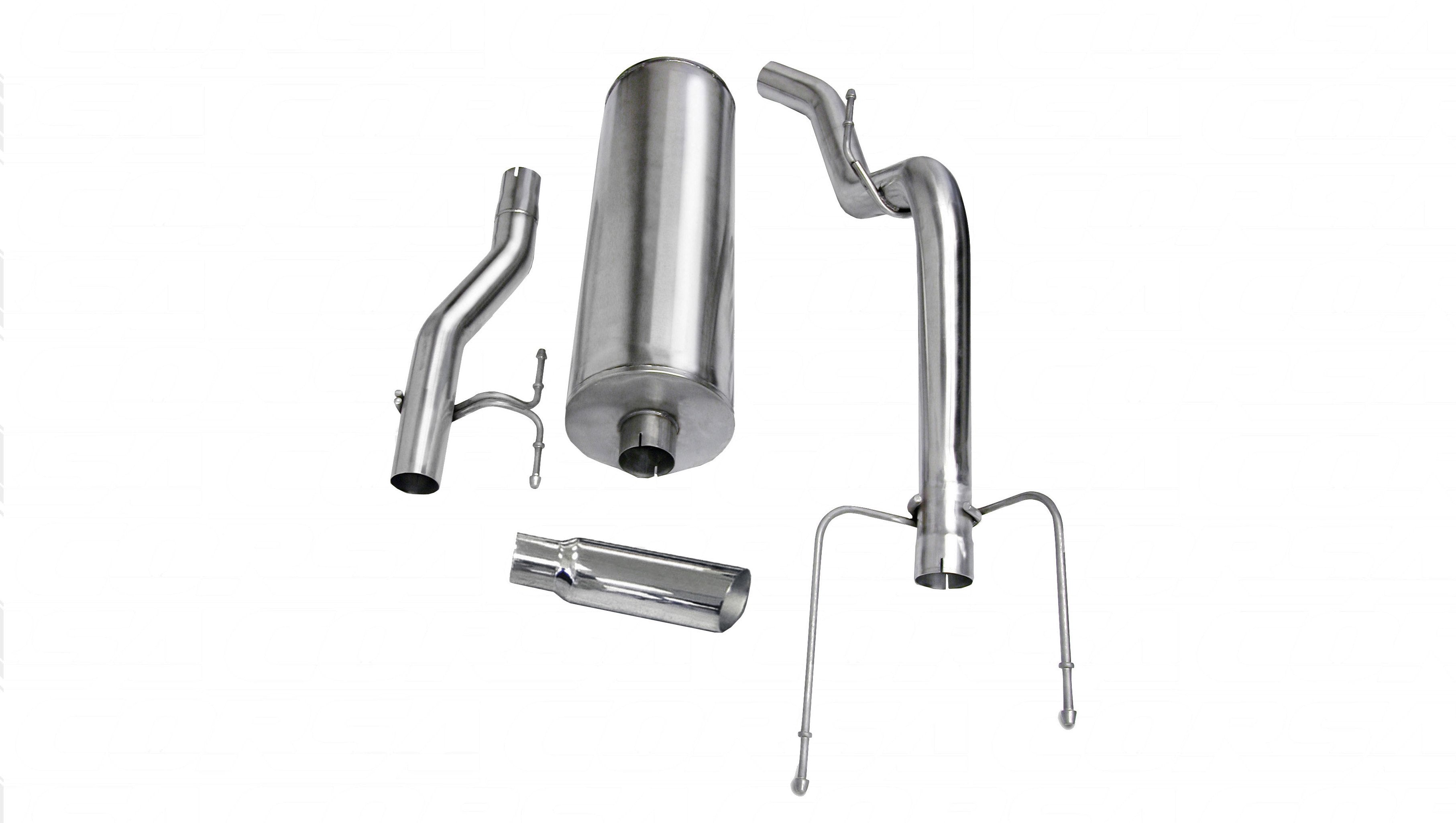 3.0 Inch Cat-Back Sport Single Side Exit Exhaust 4.0 Inch Slash Cut Polished Tip 04-05 Dodge Ram 1500 Quad Cab/Short Bed 4.7L/5.7L V8 Stainless Steel dB by Corsa Performance