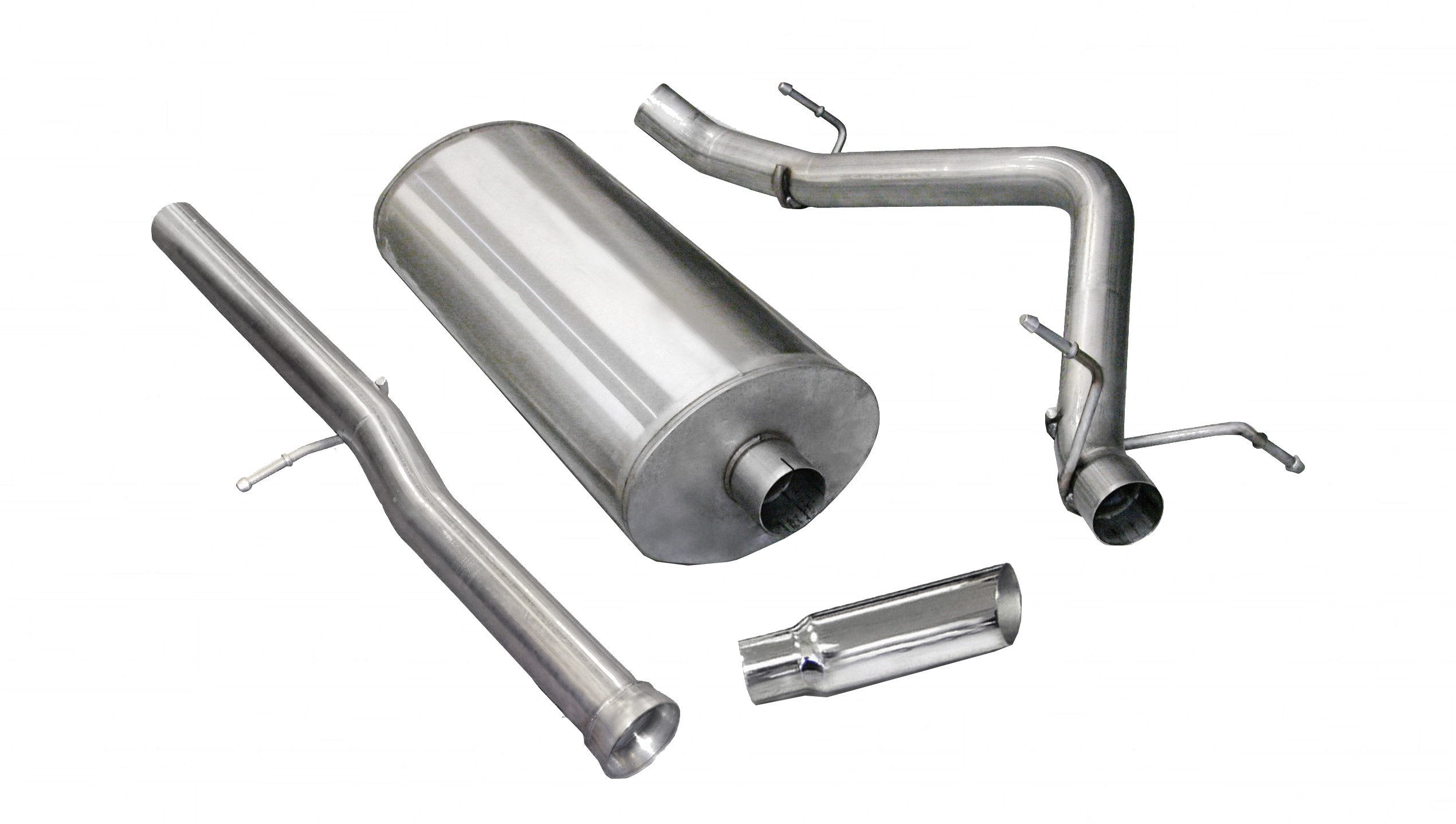 3.0 Inch Cat-Back Sport Single Side Exit Exhaust 4.0 Inch Slash Cut Polished Tip 11-13 Silverado/Sierra Denali 1500 Crew Cab/Short Bed/Extended Cab/Standard Bed 6.2L V8 143.5 Inch WB Stainless Steel dB by Corsa Performance