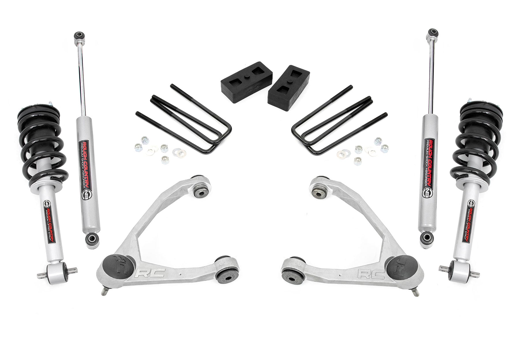 3.5 Inch Lift Kit Cast Steel N3 Strut Silverado/Sierra 1500 (07-13) Rough Country