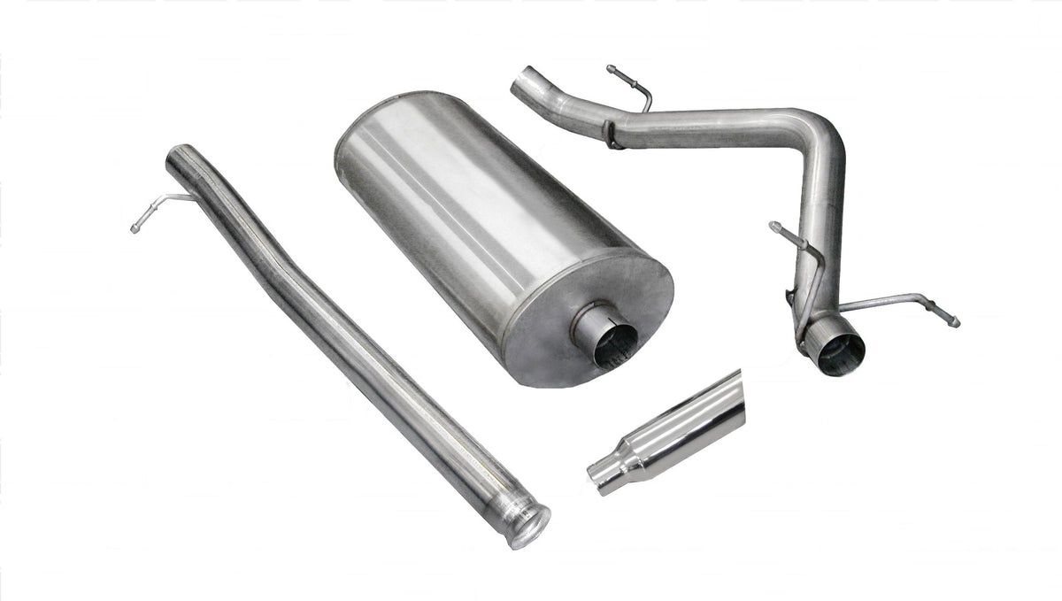 3.0 Inch Cat-Back Sport Single Side Exit Exhaust 4.0 Inch Slash Cut Polished Tip 09 Silverado/Sierra 1500 Crew Cab/Short Bed/Extended Cab/Standard Bed 4.8L/5.3L/6.0L V8 143.5 Inch WB Stainless Steel dB by Corsa Performance