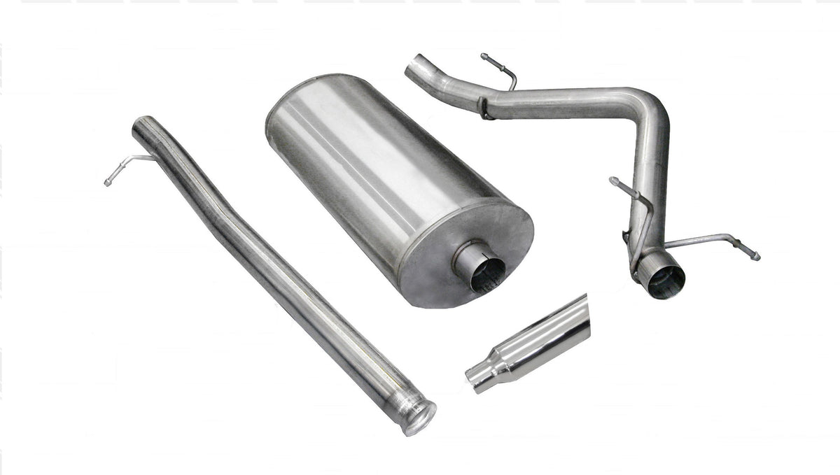 3.0 Inch Cat-Back Sport Single Side Exit Exhaust 4.0 Inch Slash Cut Polished Tip 09-13 Silverado/Sierra 1500 Regular Cab/Standard Bed 4.8L/5.3L V8 119 Inch WB Stainless Steel dB by Corsa Performance