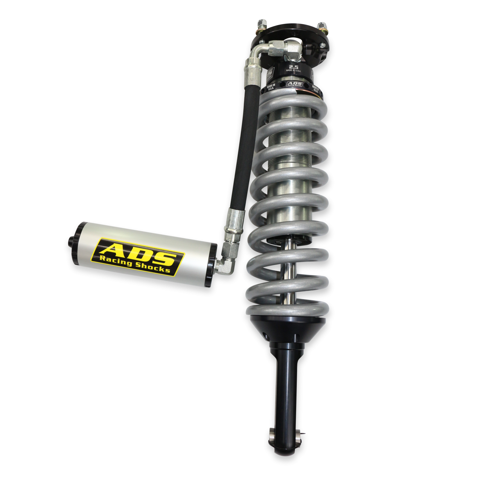 1996-2004 Toyota Tacoma Base Dlx SR5 Limited Pre Runner S-Runner Direct Fit 2.5 inch Reservoir Race Coilovers Front Provides 1-3 (in) Front Lift, With 650 (lb/in) Springs ADS Shocks