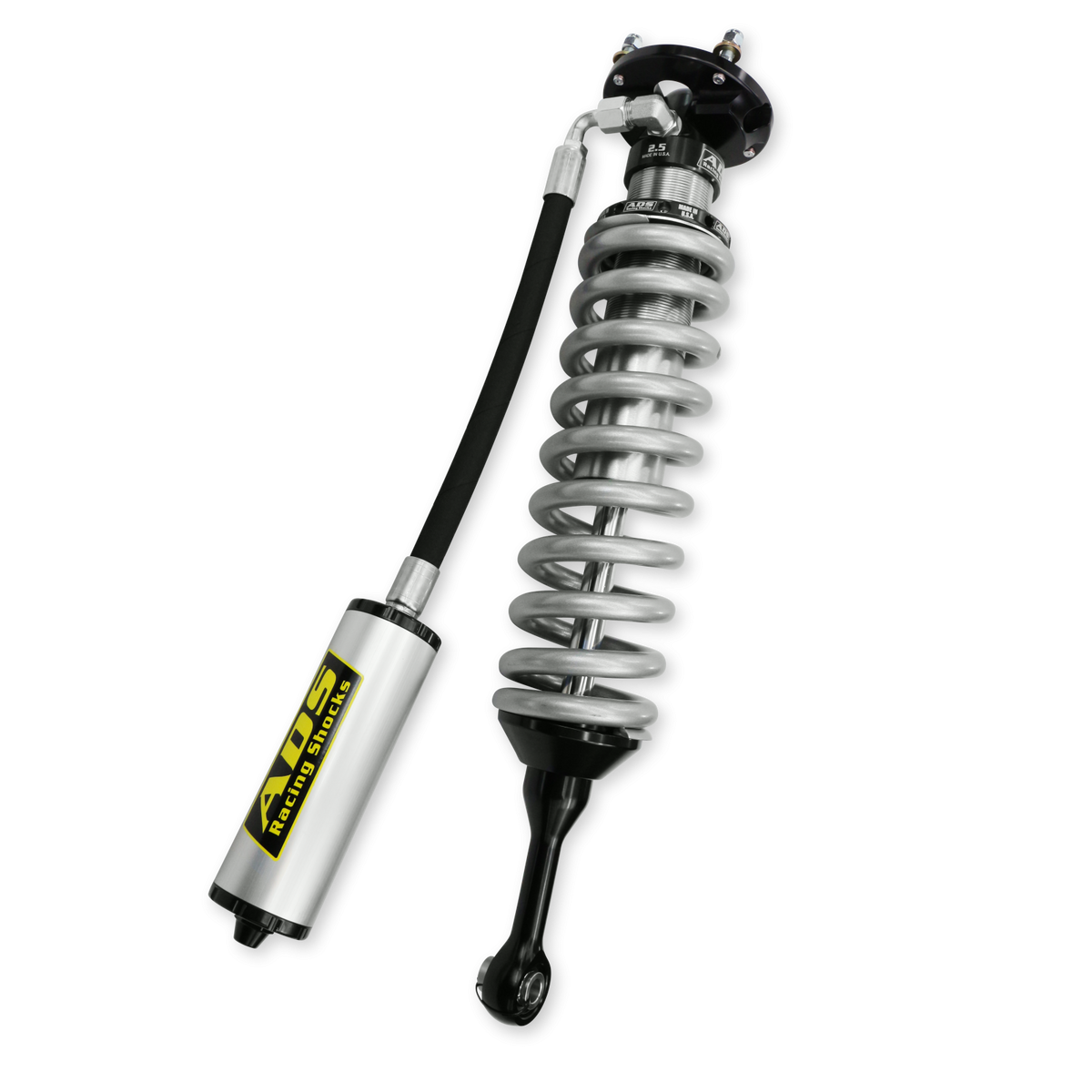 2007-2021 Toyota Tundra Direct Fit 2.5 inch Reservoir Race Coilovers Front 18.8 Inch Collapsed 25.819 Inch Extended Remote Reservoir With 700 (lb/in) Springs ADS Shocks